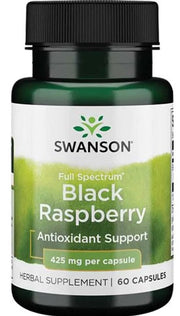 Swanson pilno spektro juodųjų aviečių skonio kapsulės, 425 mg – 60 kapsulių