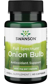 Swanson pilno spektro svogūnų skonio stipriklis, 400 mg – 60 kapsulių