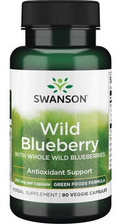 Swanson laukinių mėlynių skonio, 250 mg – 90 kapsulių
