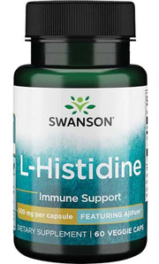 Swanson AjiPure L - histidinas, 500 mg – 60 kapsulių