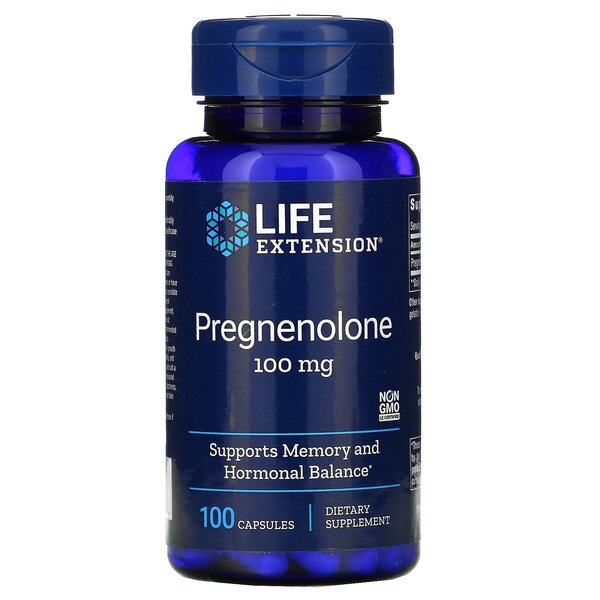 Life Extension Pregnenolonas, 100 mg - 100 kapsulių
