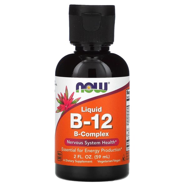 Produkto nuotrauka: NOW Foods Vitamin B-12 Liquid B-Complex - 59 ml.
