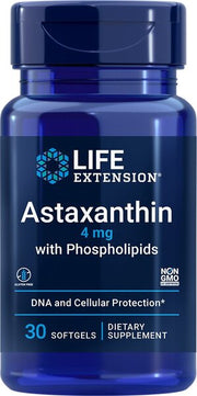 Life Extension astaksantinas su fosfolipidais, 4 mg - 30 kapsulių