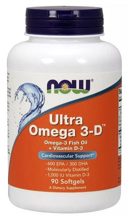 Produkto nuotrauka: NOW Foods Ultra Omega 3-D with Vitamin D-3 - 90 minkštųjų kapsulių