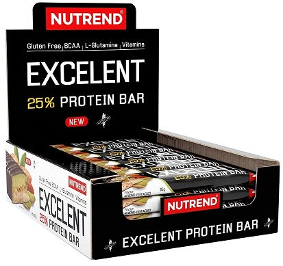 Nutrend Excelent 25 % baltymų batonėlis su žemės riešutų sviestu – 18 x 85 g