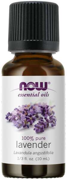 NOW Foods eterinis aliejus, levandų aliejus 100 % grynumo – 10 ml.
