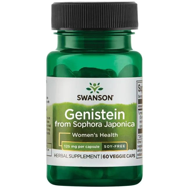 Swanson Genistein iš japoninės Sophora Japonica, 125 mg – 60 kapsulių