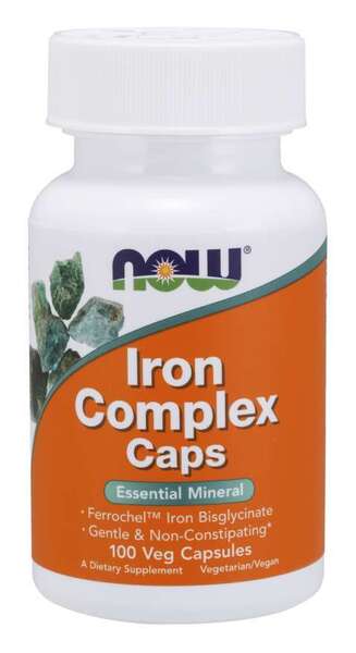 Produkto nuotrauka: NOW Foods Iron Complex Caps - 100 kapsulių