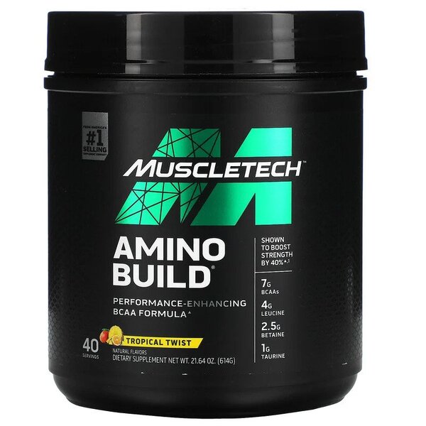 MuscleTech Amino Build, tropinis posūkis - 614 g