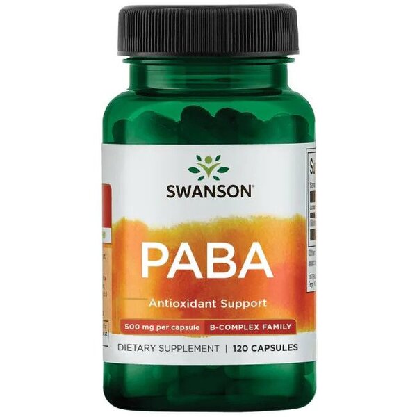 Swanson PABA, 500 mg - 120 kapsulių
