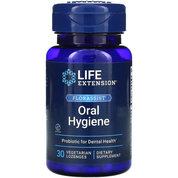 Life Extension Florassist burnos higiena – 30 vegetariškų pastilių
