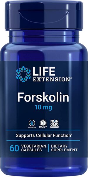 Life Extension forskolinas, 10 mg - 60 kapsulių