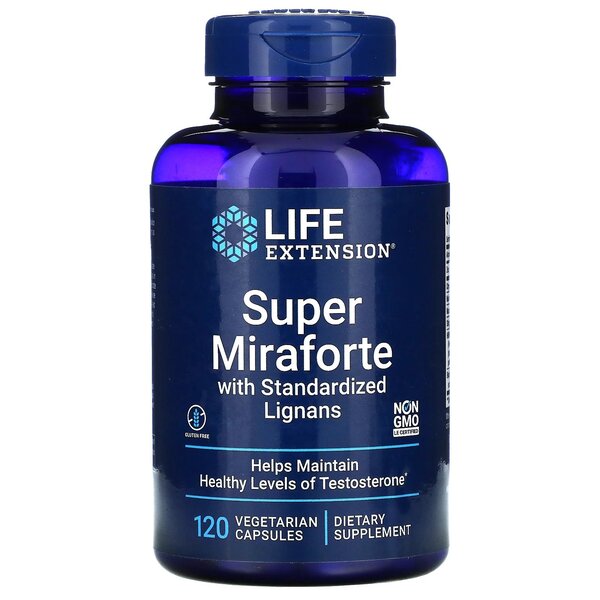 Life Extension Super Miraforte su standartizuotais lignanais – 120 kapsulių