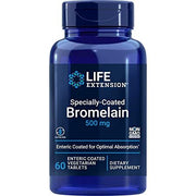 Life Extension specialiai dengtas bromelainas, 500 mg – 60 vegetariškų tablečių su žarnyne tirpstančia danga