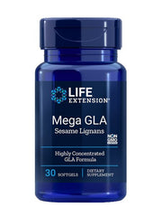 Life Extension Mega GLA su sezamų lignanais – 30 kapsulių