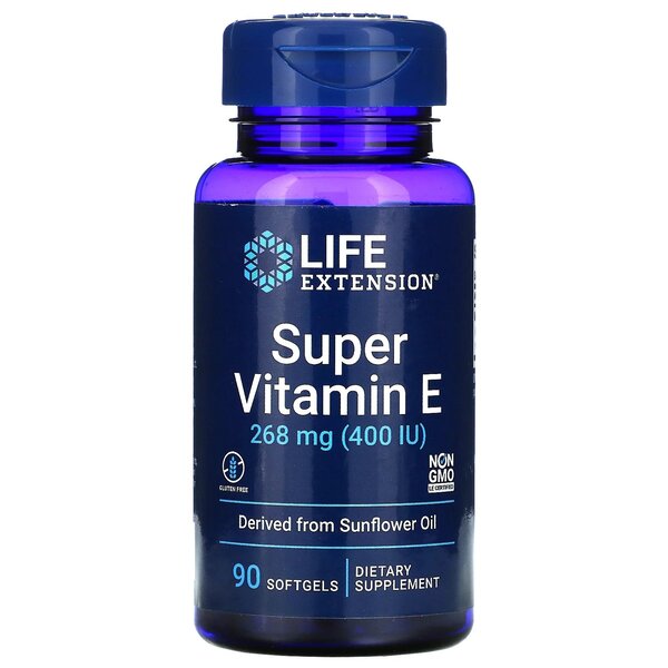 Life Extension Super vitaminas E, 268 mg – 90 kapsulių