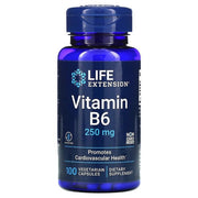 Life Extension vitaminas B6, 250 mg - 100 kapsulių