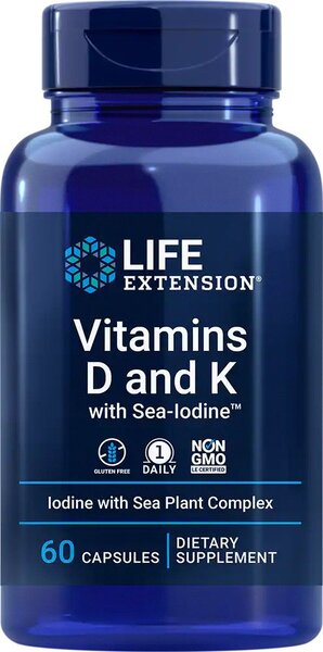 Life Extension Vitamins D K Sea Iodine 60 Caps – 60 kapsulių