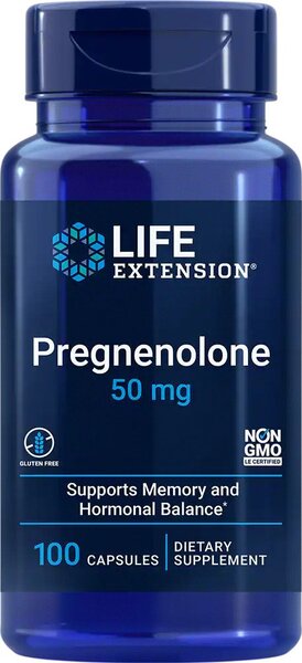 Life Extension Pregnenolonas, 50 mg - 100 kapsulių