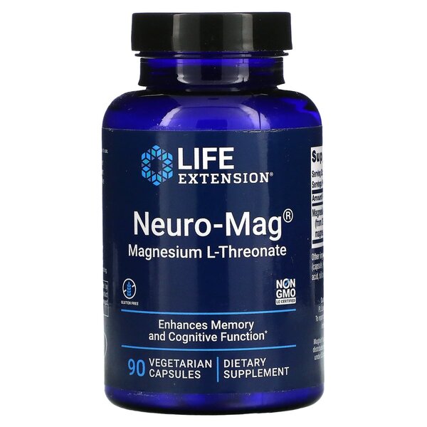 Life Extension Neuro - Mag magnio L - treonatas - 90 kapsulių