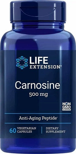 Life Extension karnozinas, 500 mg - 60 kapsulių
