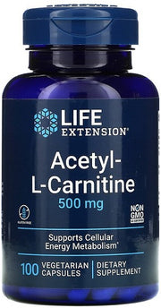 Life Extension acetil - L - karnitinas, 500 mg - 100 kapsulių