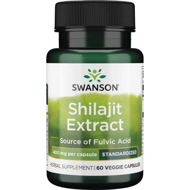 Swanson Shilajit ekstraktas, 400 mg – 60 kapsulių