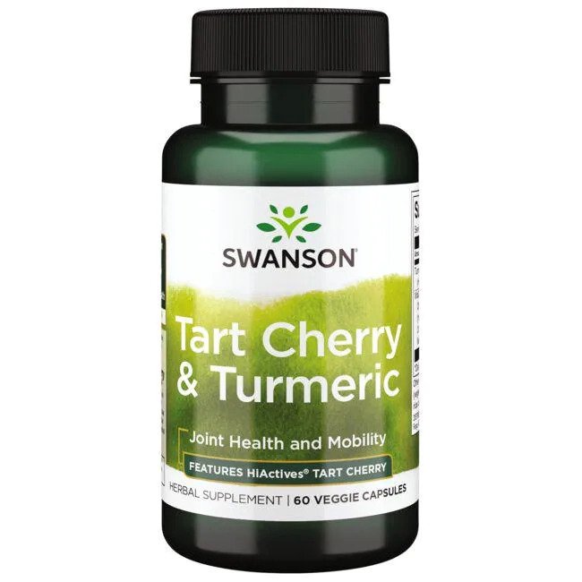 Swanson Tart Cherry & Turmeric – 60 kapsulių