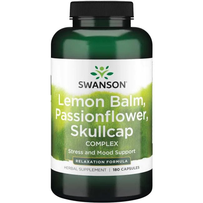 Swanson citrinmelisos, pasiflorų ir kaukolės žiedų kompleksas – 180 kapsulių
