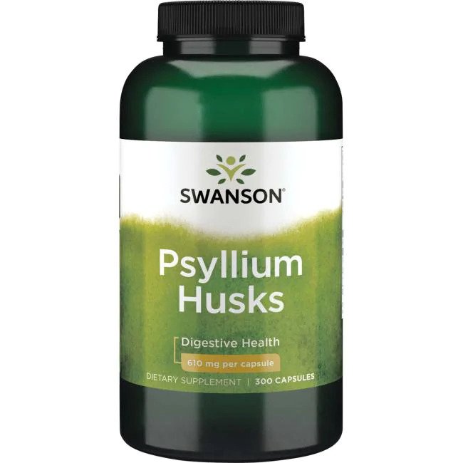 Swanson Psyllium Husks, 610 mg – 300 kapsulių