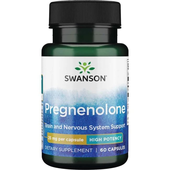 Swanson Pregnenolone, 25 mg – 60 kapsulių