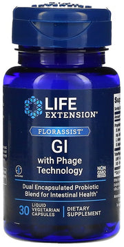 Life Extension Florassist GI su fagų technologija – 30 skystų kapsulių