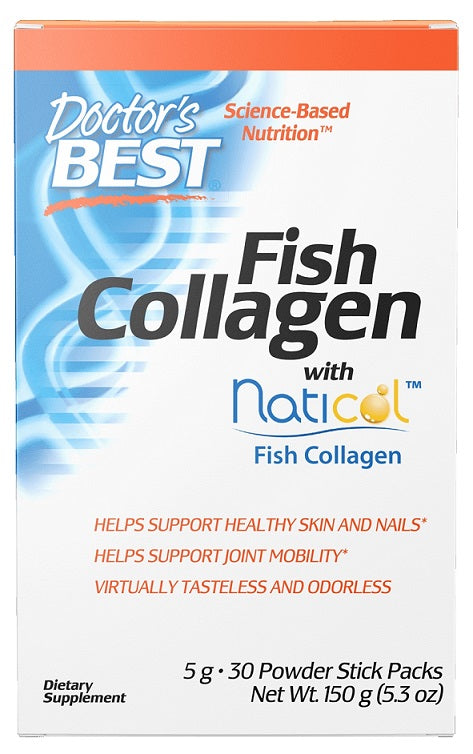 Doctor's Best žuvų kolagenas su Naticol žuvų kolagenu – 30 pakelių