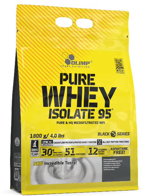 Olimp Nutrition grynas išrūgų baltymų izoliatas 95, vaniliniai ledai - 1800 g