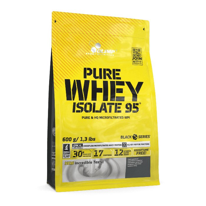 Olimp Nutrition grynas išrūgų baltymų izoliatas 95, vaniliniai ledai - 600 g