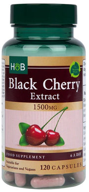 Holland & Barrett juodųjų vyšnių ekstraktas, 1500 mg – 120 kapsulių