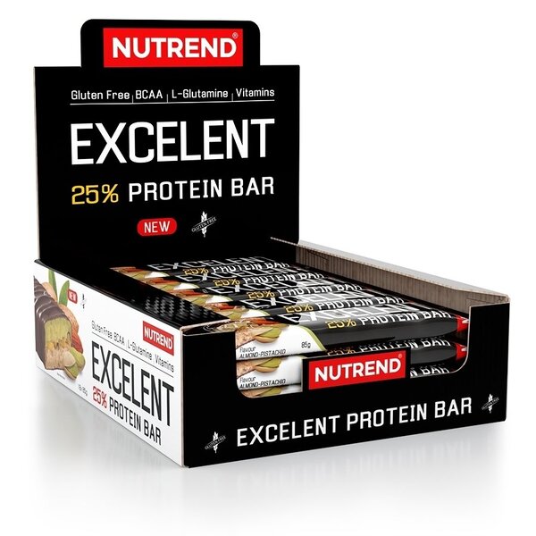 Nutrend Excelent 25 % baltymų batonėlis, laimo ir papajų skonio – 18 x 85 g