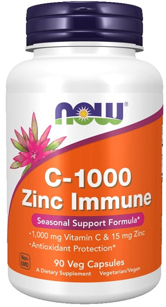 NOW Foods C - 1000 cinko imunitetui – 90 kapsulių
