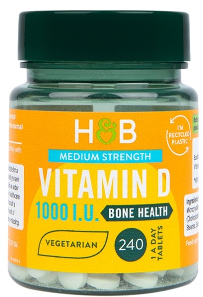 Holland & Barrett vitaminas D, 25 mcg – 240 tablečių
