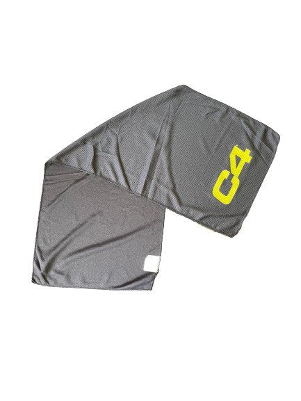 Cellucor C4 Alpha sportinis rankšluostis, juodas ir geltonas – 80 x 30 cm