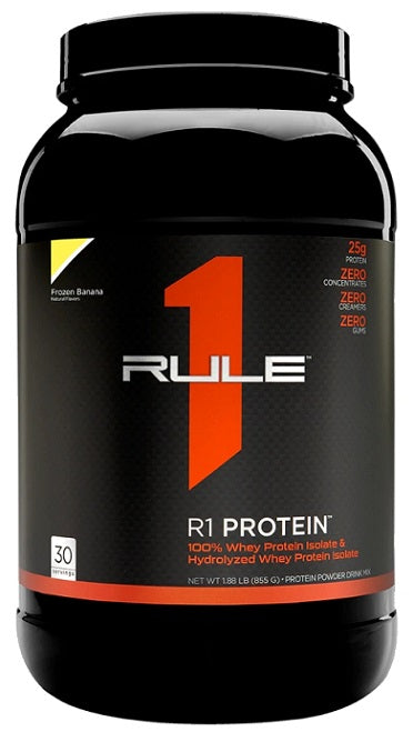 Rule One R1 baltyminis maistas, šaldytas bananas - 855 g