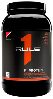 Rule One R1 baltymai, braškių ir bananų skonio – 930 g