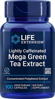 Life Extension lengvai kofeinuotas mega žaliosios arbatos ekstraktas – 100 kapsulių