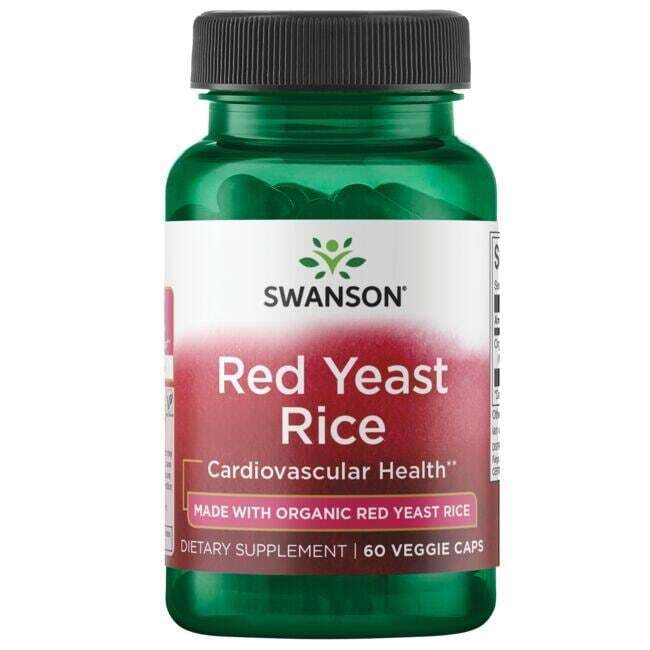 Swanson raudonųjų mielių ryžiai, 600 mg – 60 kapsulių