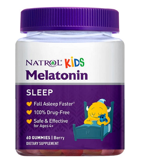 Natrol Kids melatoninas, uogų skonio – 60 guminukų