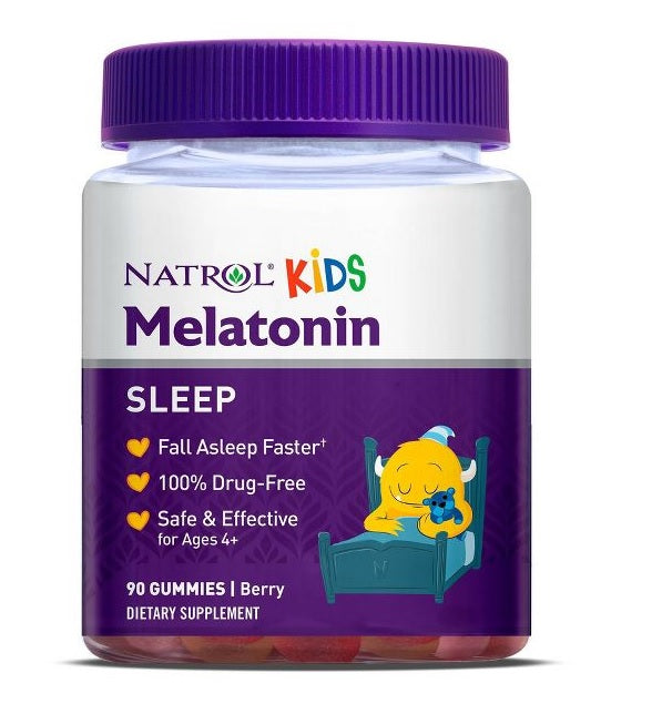 Natrol Kids melatoninas, uogų skonio – 90 guminukų