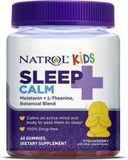 Natrol Kids Sleep + Calm, braškių skonio, 60 guminukų