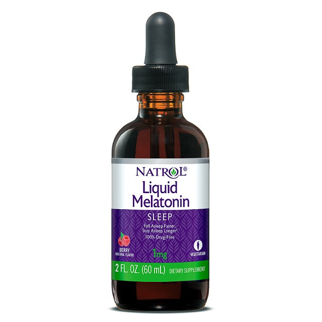 Natrol skystas melatoninas, uogų skonio - 60 ml.
