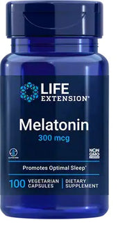 Life Extension melatoninas, 300 mcg - 100 kapsulių