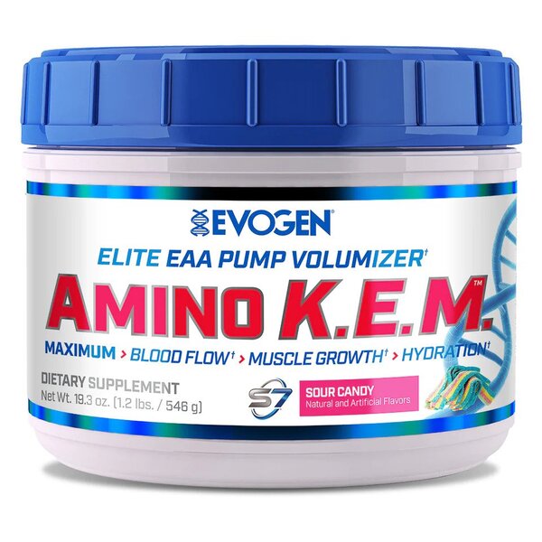Evogen Amino K.E.M. EAA, rūgštūs saldainiai – 546 g
